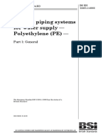 BS EN 12201-1 2003 Plastics Piping Systems For Water Supply - Polyethylene (PE) - Part 1 General