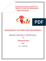 Micro Project Proposal: Sharad Institute of Technology, Polytechnic