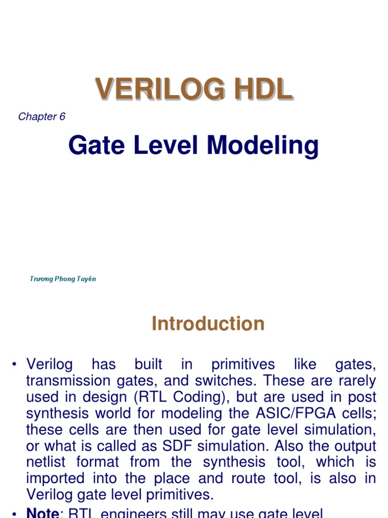 Chapter 6Gate Level Modeling PDF Logic Gate Cmos