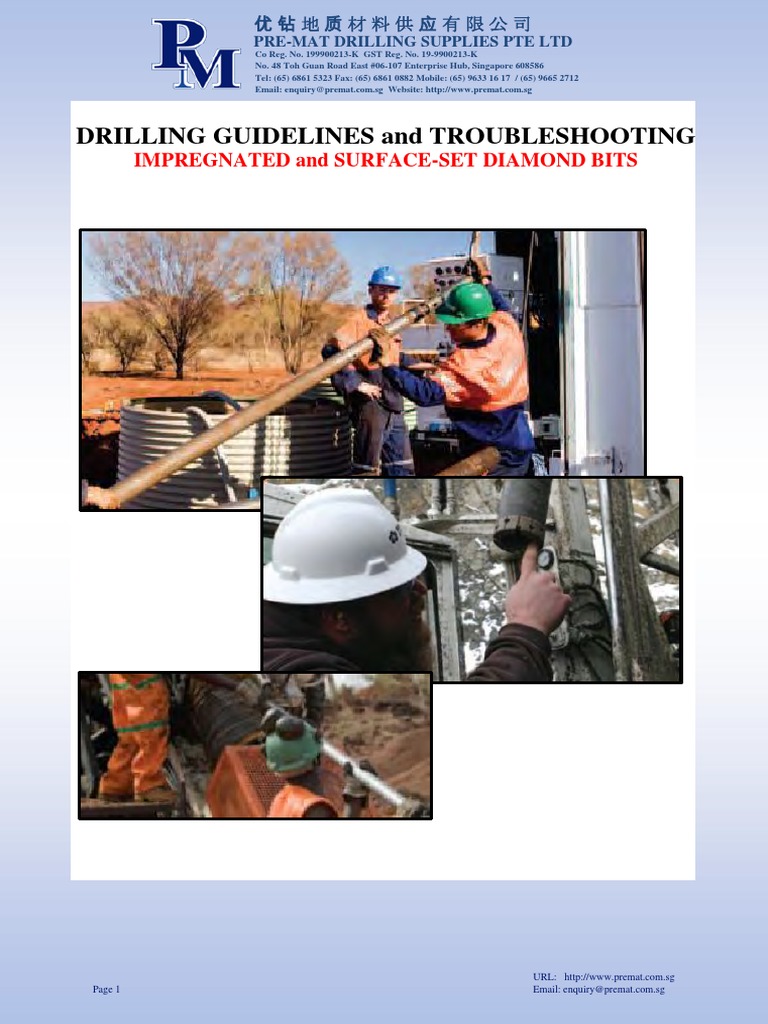 Drilling Guidelines and Troubleshooting Impregnated and SurfaceSet