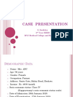 Case Presentation: S. Suchitra 3 Year MBBS MVJ Medical College and Research Hospital