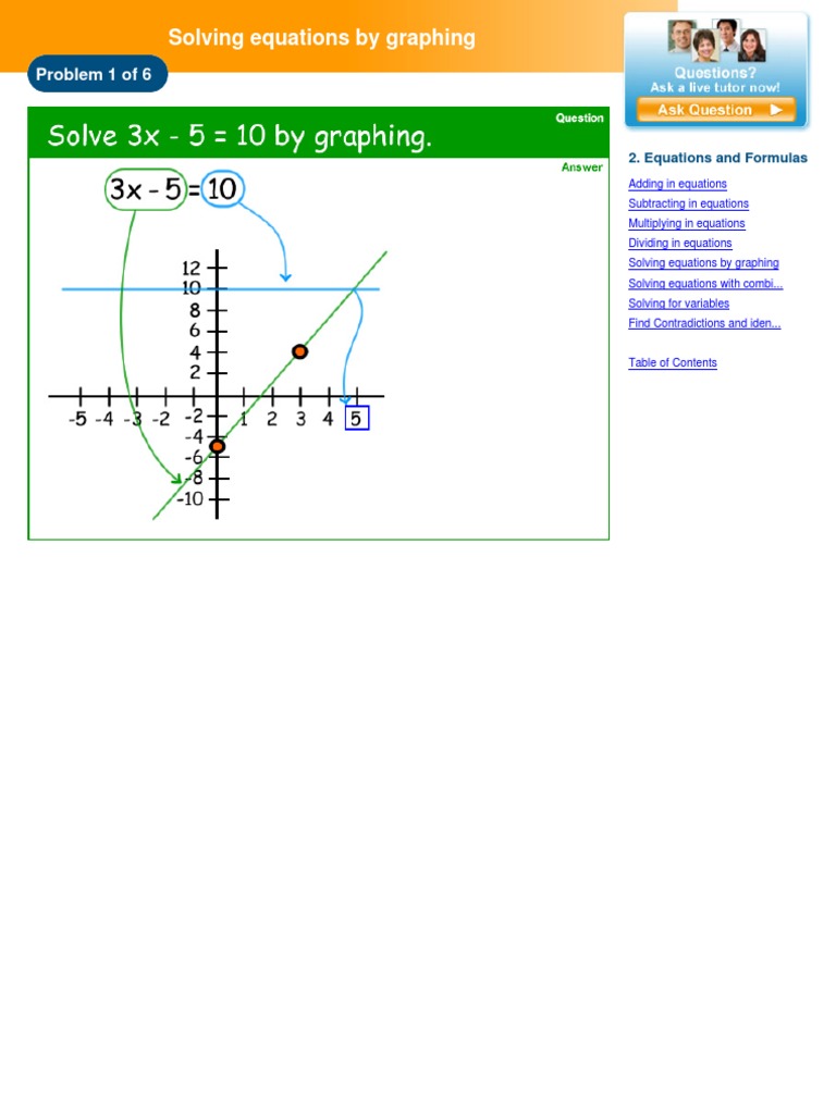 Solving Equations by Graphing | PDF | Equations | Mathematical Concepts