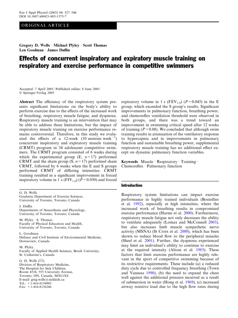 Effects of Concurrent Inspiratory and Expiratory Muscle Training On ...