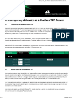 Configuración del servidor Modbus TCP en la puerta de enlace