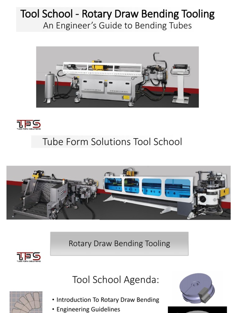An Engineer's Guide To Bending Tubes Tool School Rotary Draw Bending Tooling PDF
