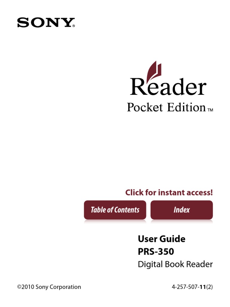 User Guide Sony Ereader Download Free PDF Search Engine Indexing