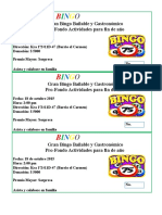 Boletas de Bingo