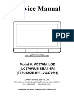 Service Manual: Model #: VO370M - LGD - LC370WUE-SBA1-6R1 (T37USVZB1RF-.VO370M1)