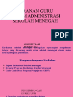 Peranan Guru Dalam Administrasi Sekolah Menegah