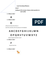 Level Phonics/Basic Skills Assessment Tests 1-7