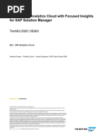 IIS263 - SAP Analytics Cloud With Focused Insights For SAP Solution Manager