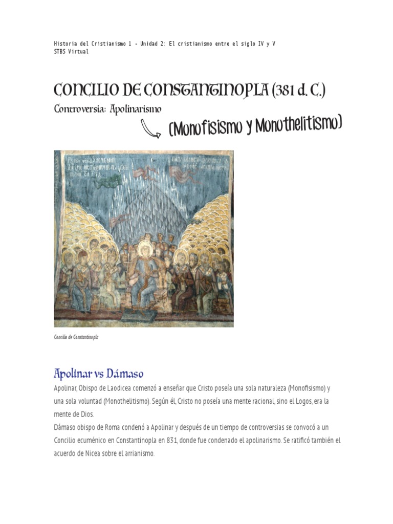 Concilio de Constantinopla 381 DC PDF