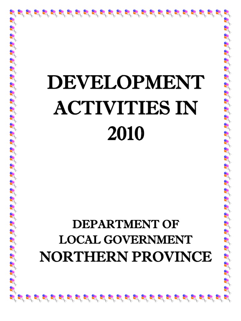 Development Activities - Department of Local Government | PDF ...