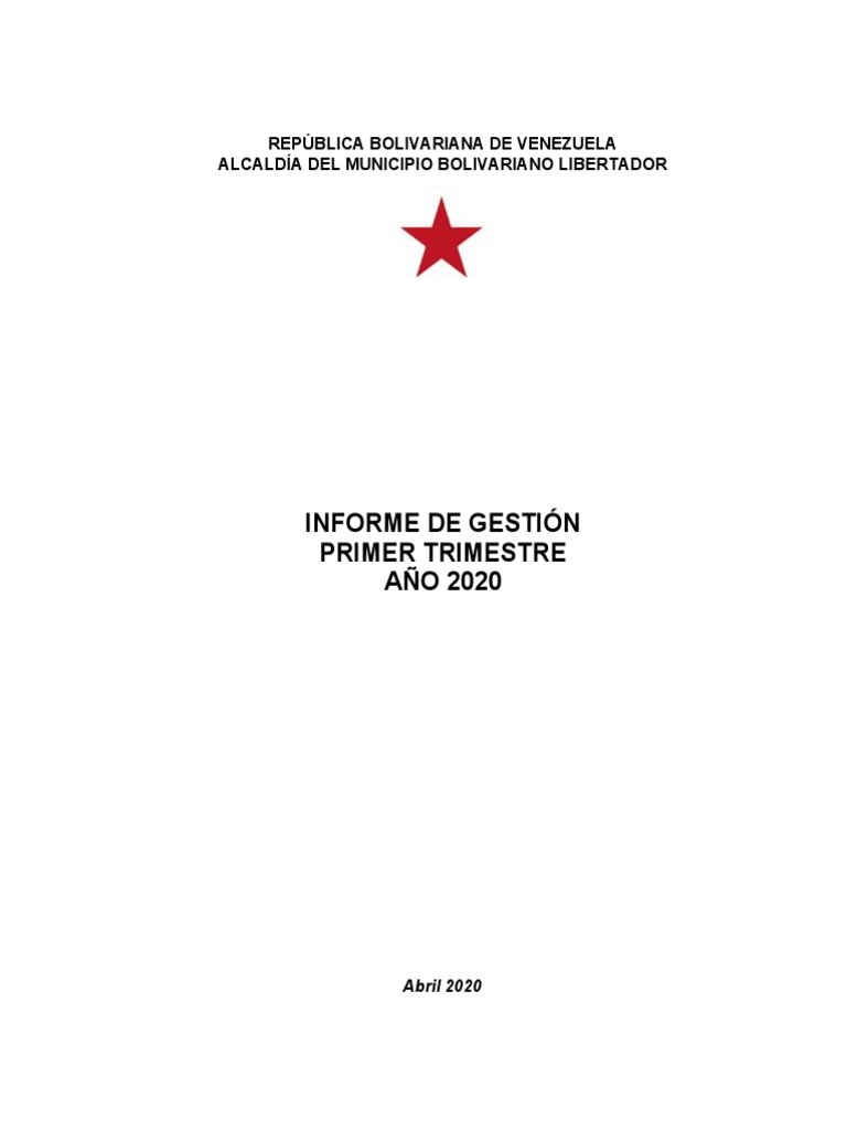 Informe de Gestion 1er Trim 2020 | PDF | Presupuesto | Economias