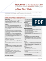 TN28B Brick Veneer Steel Stud Walls