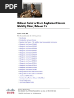 Release Notes For Cisco Anyconnect Secure Mobility Client, Release 2.5