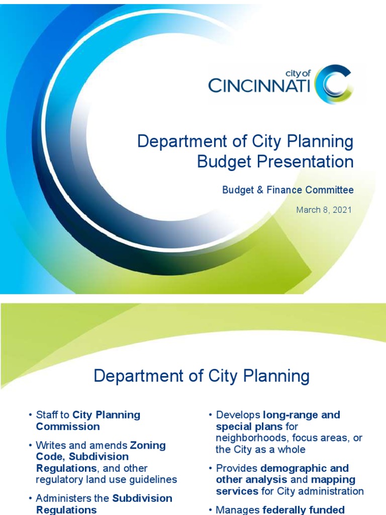 City Planning Budget Presentation | PDF | Business