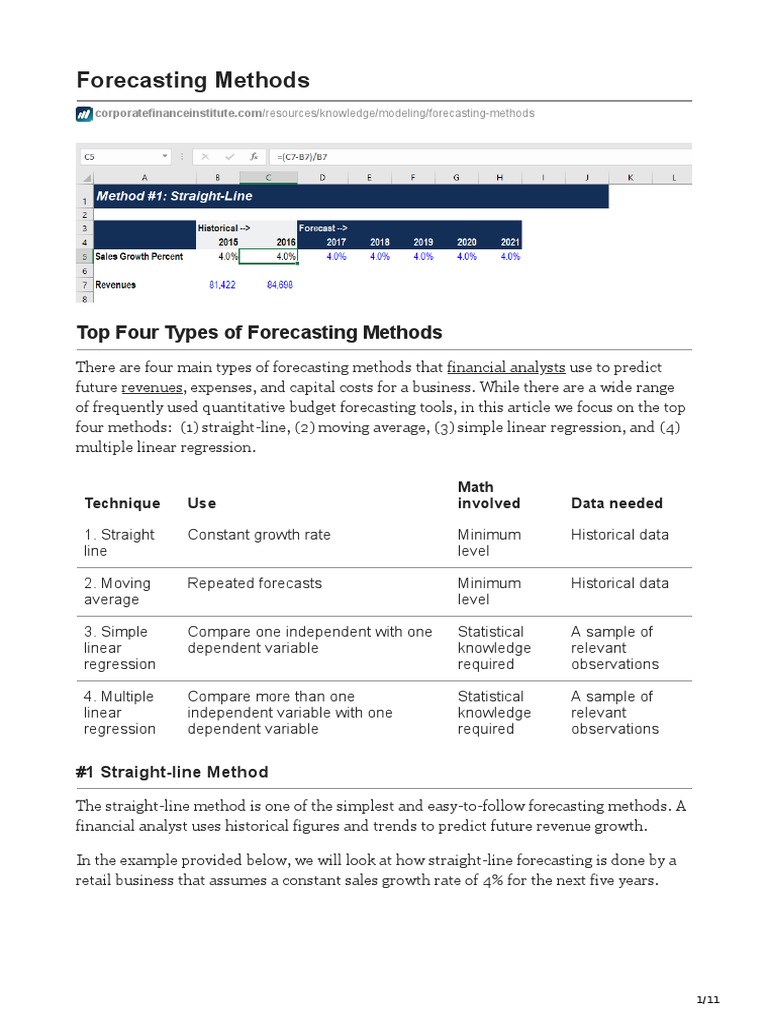 Forecasting Methods | PDF | Regression Analysis | Moving Average