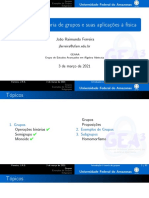 Teoria de Grupos Alicados a Física - Parte II