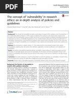 Dearbhail Bracken-Roche Et Al. The Concept of Vulnerability' in Research Ethics (2017)