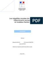 Les Inégalités Sociales de Santé: Déterminants Sociaux Et Modèles D'action