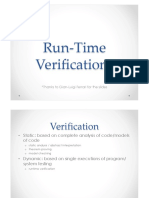 Run - Time Verification : Thanks To Gian-Luigi Ferrari For The Slides