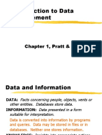 Introduction To Data Management: Chapter 1, Pratt & Adamski