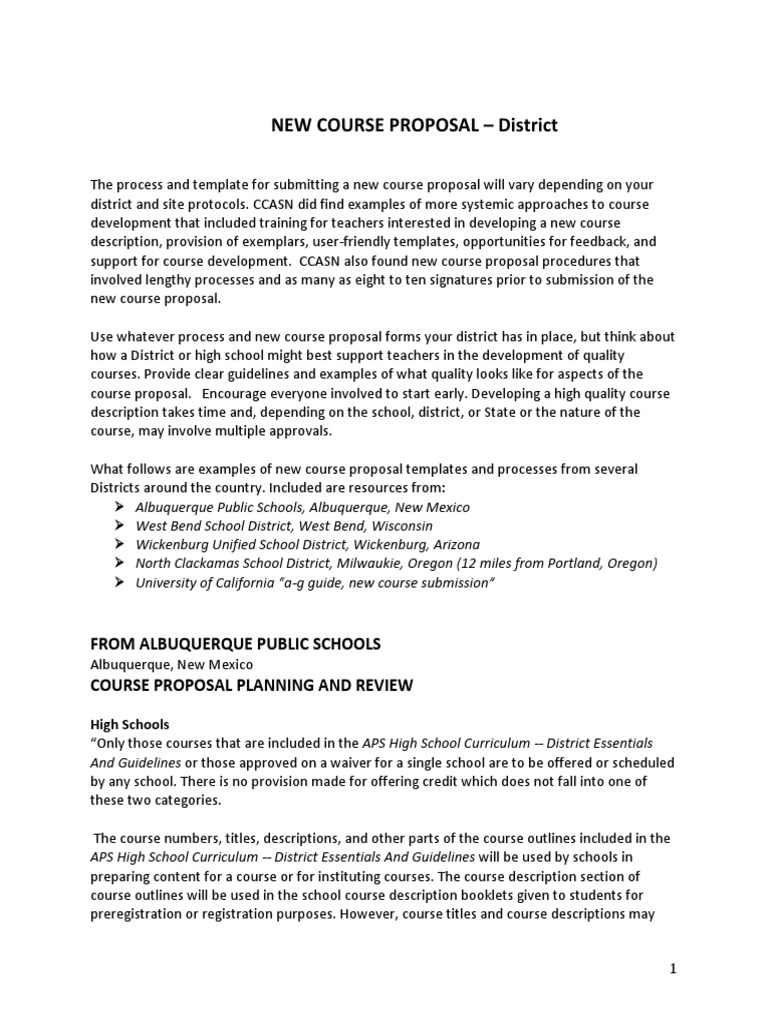 New Course Proposal Guidelines | PDF | Curriculum | Educational Assessment