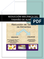 Reducción Mecánica Del Tamaño de Alimentos