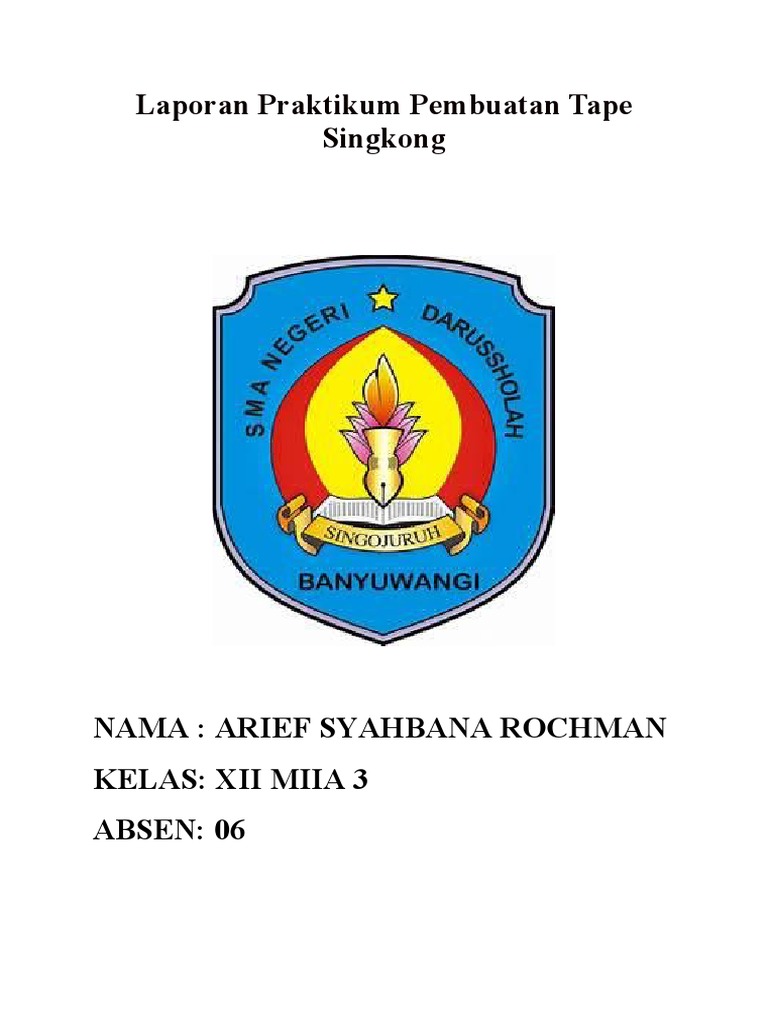 Laporan Praktikum Pembuatan Tape Singkong | PDF