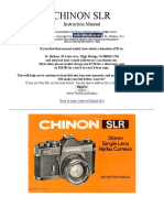 Chinon SLR: Instruction Manual