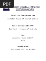 Download Contract Assignment on Elements of Contracts by Adilah Hamzah SN49758169 doc pdf