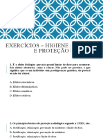 Exercícios - Higiene e Proteção