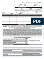 Declaración de Asegurabilidad (Beneficios) 2019 - Editable