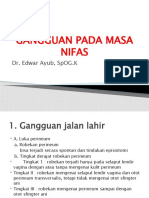 Gangguan Pada Masa Nifas