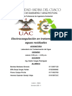 Electrocoagulación en Tratamiento de Aguas Residuales - Laboratorio Contaminación de Agua