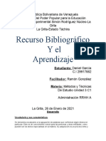 Recurso Bibliografico y El Aprendizaje Daniel-Garcia Admistracion RRH A