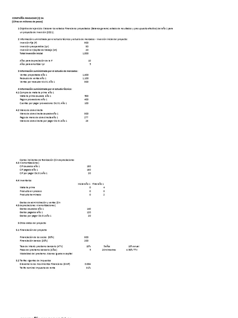 Ejercicio 3 Ppto Proyecto - CLASS | PDF | Costo | Presupuesto