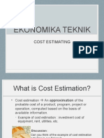 Ekonomika Teknik: Cost Estimating