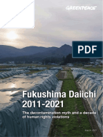 Greenpeace Report On 10 Years of Fukushima Nuclear Accident