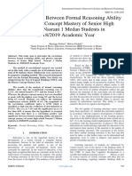 The Correlation Between Formal Reasoning Ability and Physics Concept Mastery of Senior High School Nasrani 1 Medan Students in 20182019 Academic Year