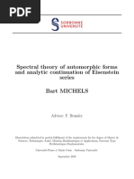 Spectral Theory of Automorphic Forms and Analytic Continuation of Eisenstein Series Bart Michels