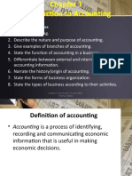 Learning Objectives: Chapter 1: Introduction To Accounting (FAR By: Millan)