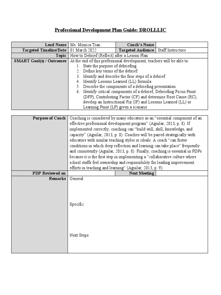Mod 3 - Professional Learning Opportunity | PDF | Teachers | Lesson Plan