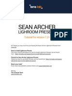 Sean Archer Lightroom Presets Tutorial v7.3+