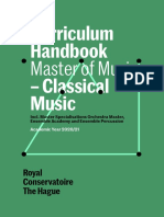 Curriculum Handbook MMus Classical Music 20 21