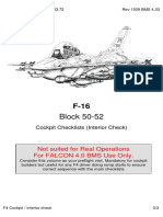 BMS F-16 Block 50-52 Interior Cockpit Checklist