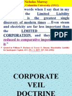 Lifting of Corporate Law