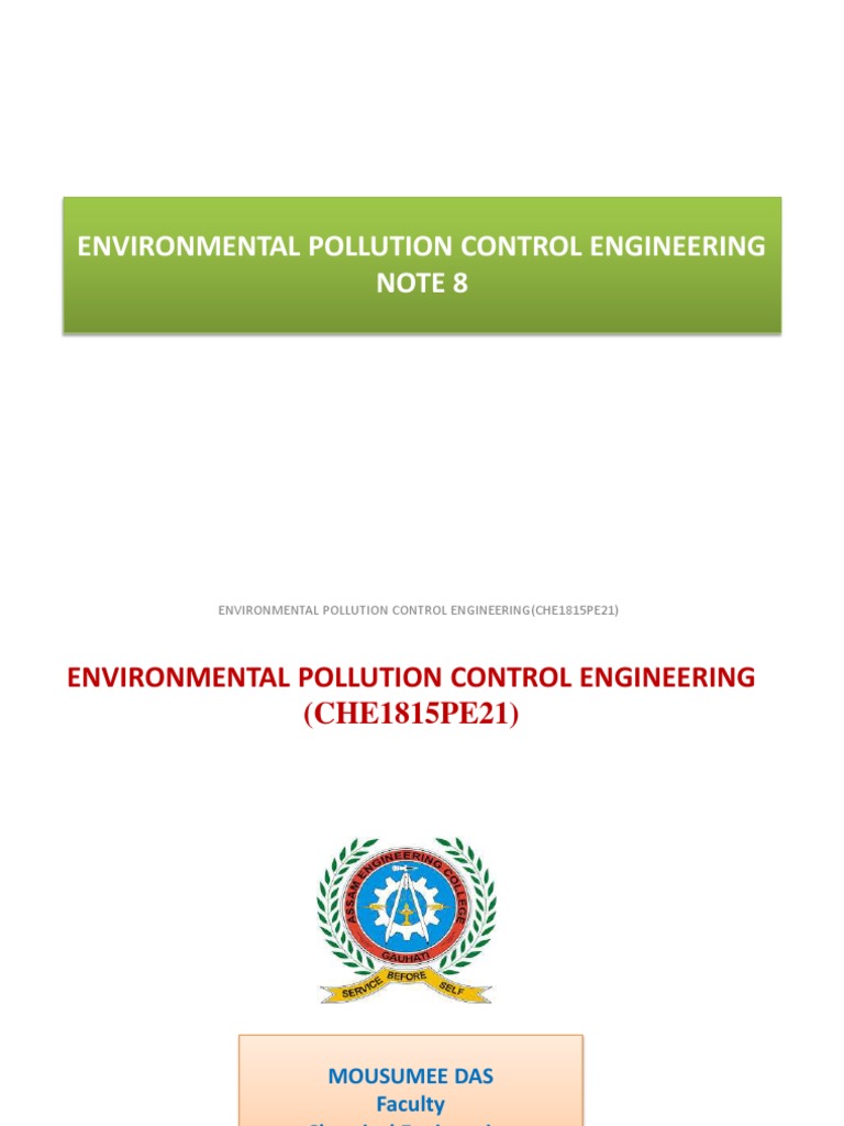 Environmental Pollution Control Engineering (Che1815Pe21) | PDF ...