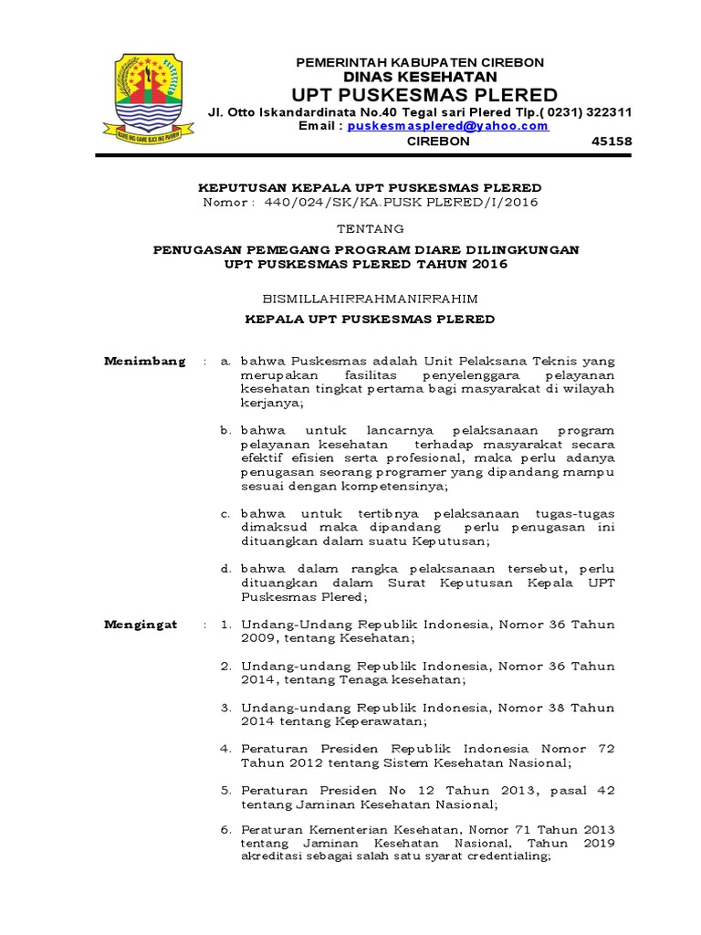 Penugasan Program Diare Puskesmas Plered | PDF | Kesehatan Holistik